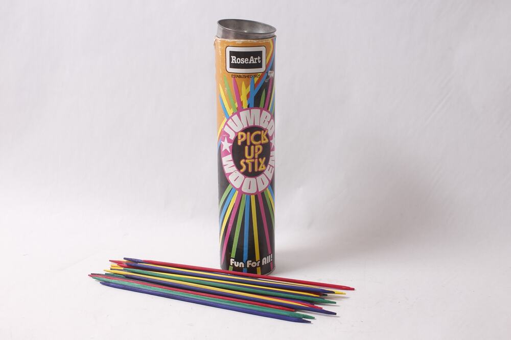 RoseArt Jumbo Wooden Pick-up Sticks Game Party Fun ~ 260608-WH 1009